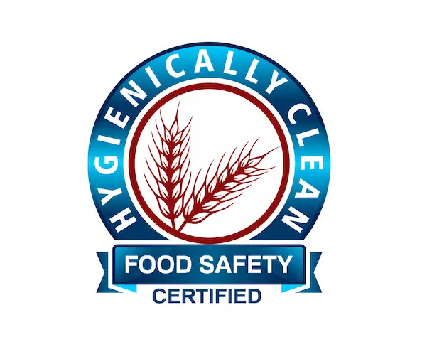Hygienically Clean Food Safety Certified badge from TRSA displayed on Max I. Walker Uniform Rental website